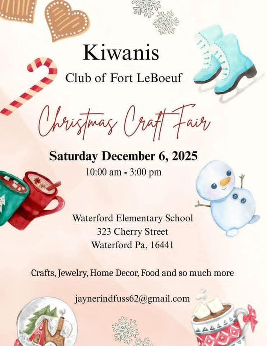 December 6, 2025 - Kiwanis Christmas Craft Fair