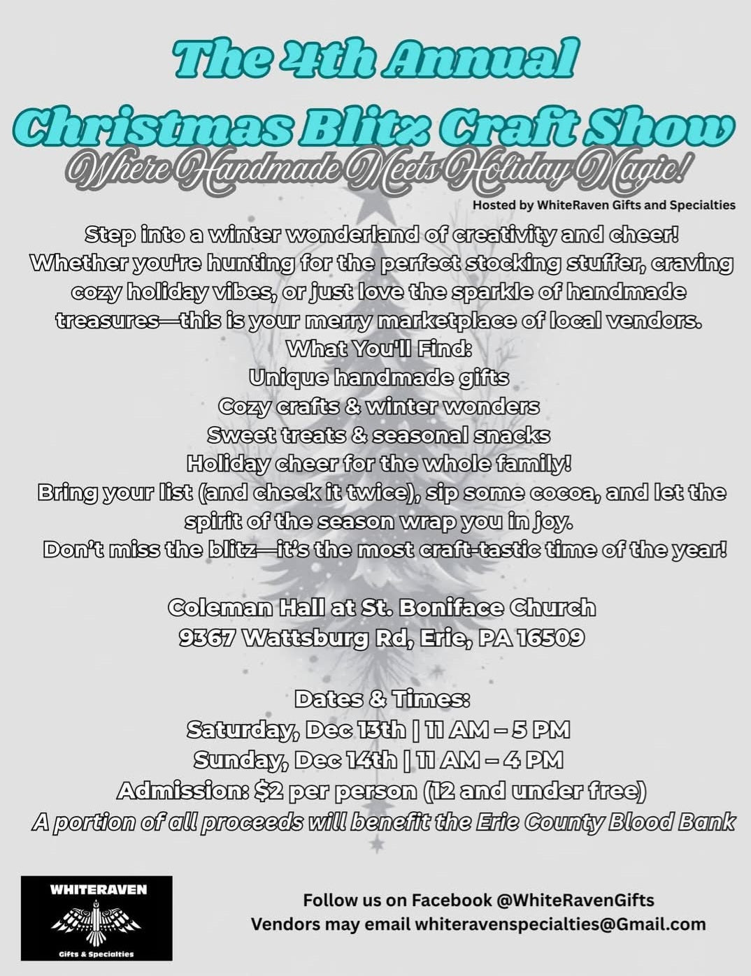 December 13, 2025 - The 4th Annual Christmas Blitz Craft Show