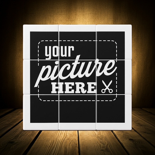 2.5x2.5" Square Customized Photo Puzzle Magnet (Nine Piece)