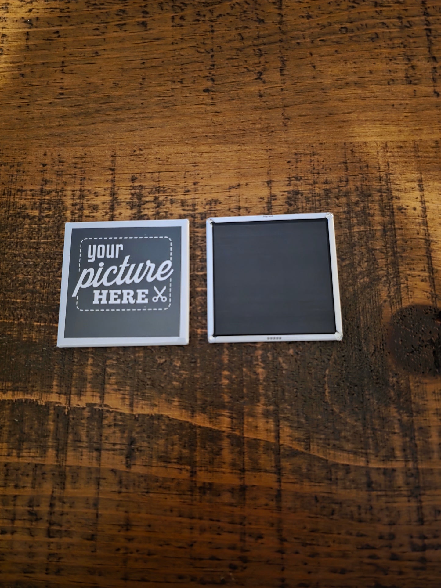 2.5x2.5" Square Customized Photo Magnets / Buttons (Set of Six)