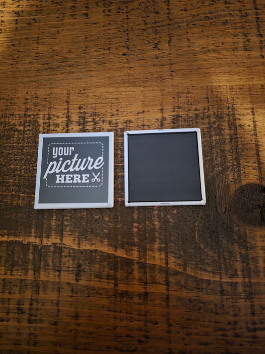 2.5x2.5" Square Customized Photo Magnets / Buttons (Set of Six)